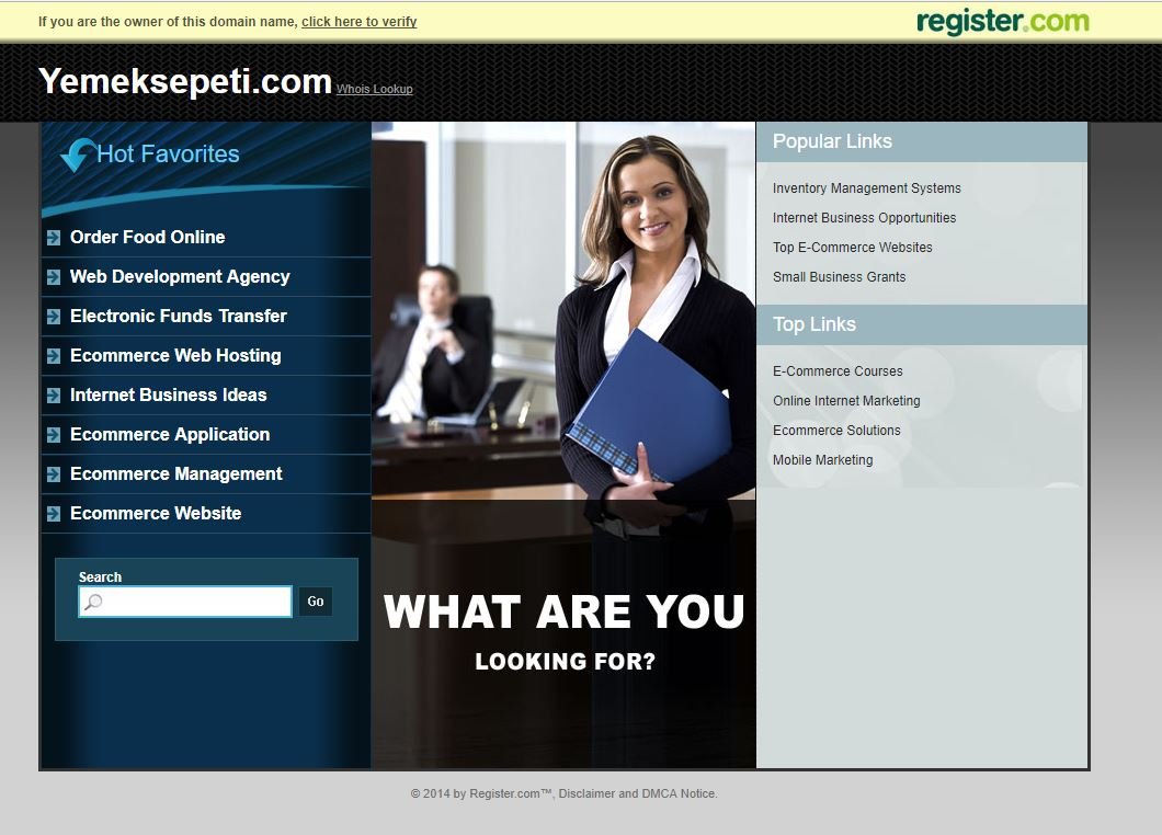 Yemeksepeti.com Park Domain